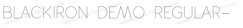 Blackiron Demo Regular字体转换